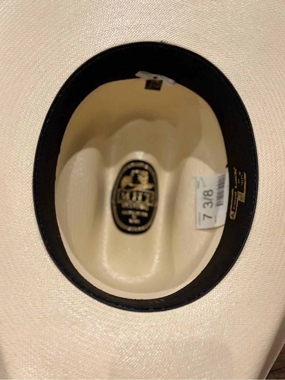Men's Western Straw Cowboy Hat - Natural 7 3/8 - Picture 3 of 7